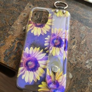 iPhone 11 Pro sunflower case with built in handle